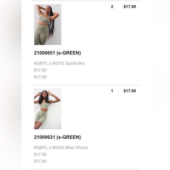 Green workout set - Picture 3 of 3